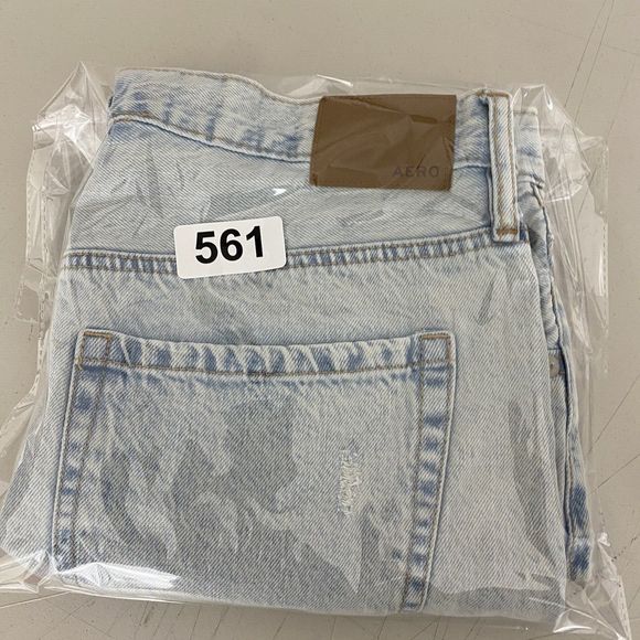 Aeropostale Shorts Womens Size 32 Blue Jean Destroyed Button Fly Denim Cut Off - Picture 11 of 11